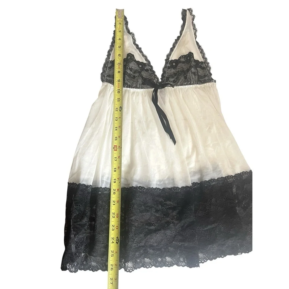 NWT Victoria's Secret Y2K Lace Babydoll Chemise Nightgown Sheer Romantic Sz M